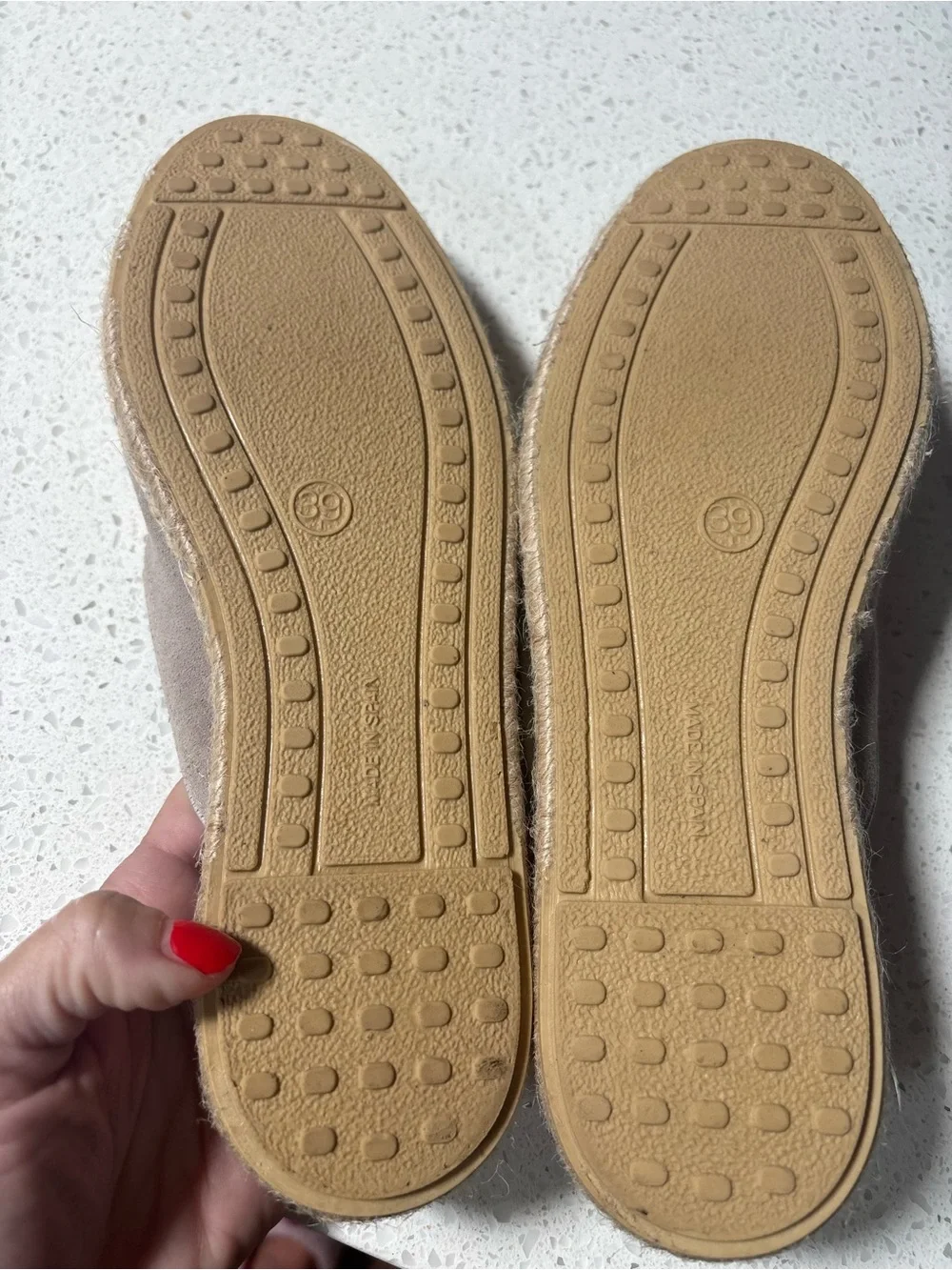 Verbenas Celia Womens US 8.5 EU 39 Mule Espadrilles Sandal Taupe Made In Spain